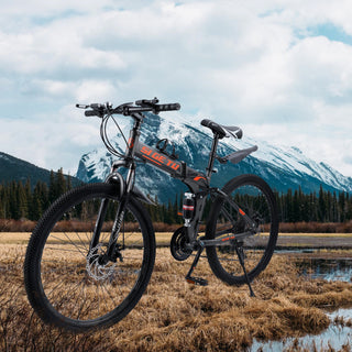 26" wheels 27 speed double disc brake folding mountain bike MTB for adults