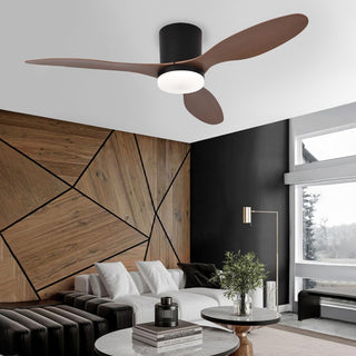 52" 3 Blade Hugger Indoor Ceiling Fan with Lights Remote/App Control Dimmable LED  DC Motor
