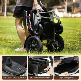 Portable Power Wheelchair — 3‑Second Fold, Airline‑Ready Battery