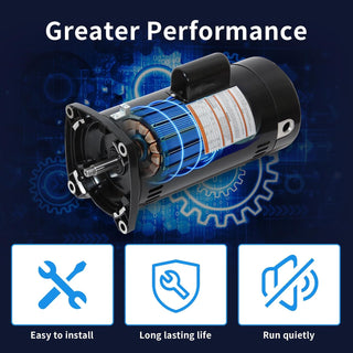 USQ1202 Pool Pump Motor Single Speed Pool Motor 2 HP High Efficiency