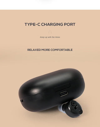 Invisible Wireless Hearing Aids – Rechargeable In-Ear Hearing Aid with Charging Case