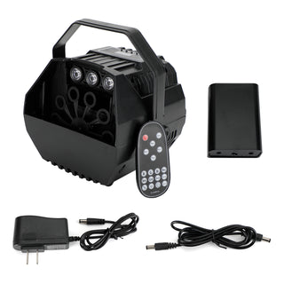 RGB LED Light Automatic Bubble Machine With Remote Control Stage Effect Party