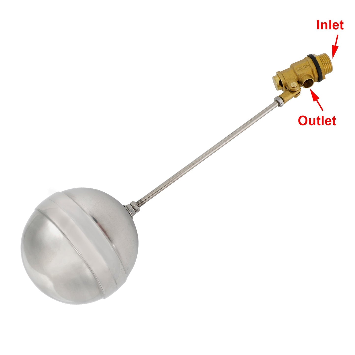 1/2"-1"Male Thread Float Ball Valve Floating Ball Stainless Steel Water Sensor Generic