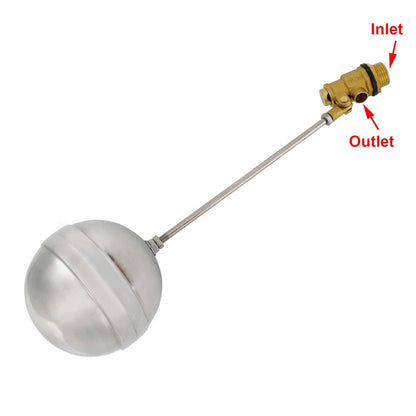 1/2"-1"Male Thread Float Ball Valve Floating Ball Stainless Steel Water Sensor Generic