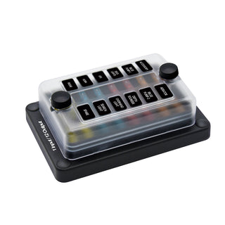 One in Twelve out Blade Fuse Box Block Holder for Car Marine Boat RV Waterproof