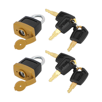 2Set Padlock Pad Lock W/6 New Keys For Caterpillar (CAT) 5P8500 246-2641 Generic