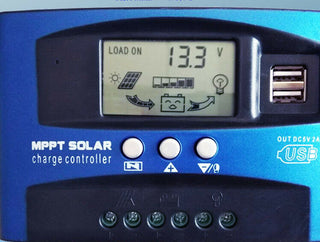 Panel Auto Focus 40A Regulator 12V-24V Dual USB MPPT Solar Charge Controller