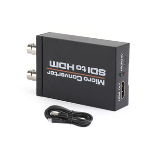 SDI to HDMI+SDI Mini HD Video Micro Converter 1 to 2 Audio Format Detection Blk