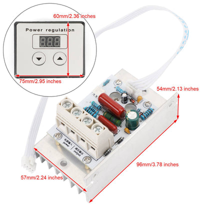 10000W SCR Digital Voltage Regulator Speed Control Dimmer Thermostat AC 220V 80A Generic