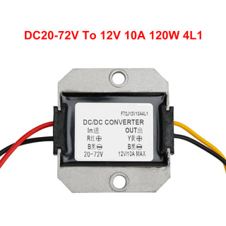 Waterproof DC-DC Converter 20-72V Step Down to 12V Power Supply Module 10A