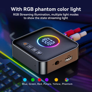5.4 Bluetooth Receiver Audio Adapter FM Transmitter Lossless U Disk One to Two