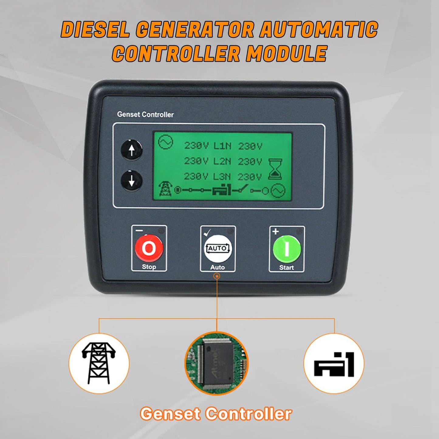 Generator Controller DSE4520 LCD Screen 3?Phase Mains Detection Control Board Generic