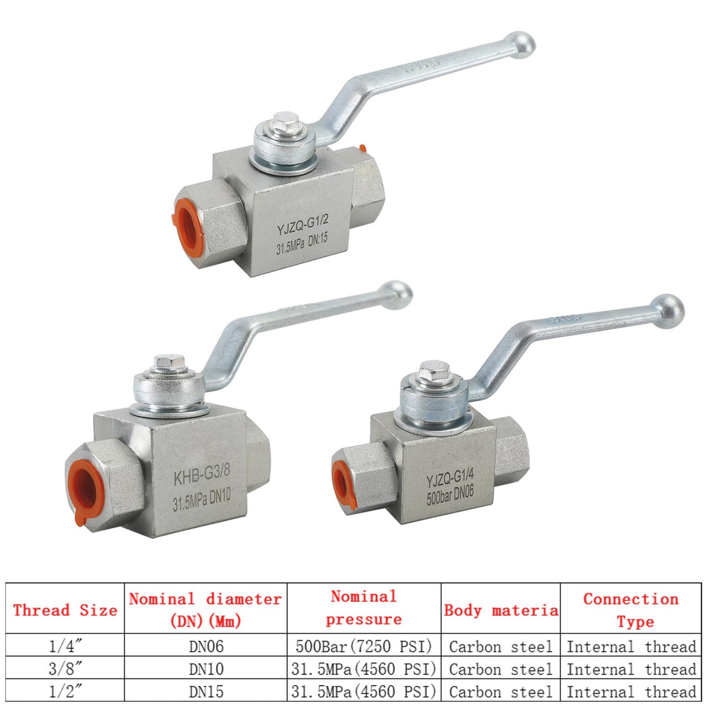 2 Way Hydraulic Ball Valve 1/4" NPT Female High Pressure Ball Valve Generic