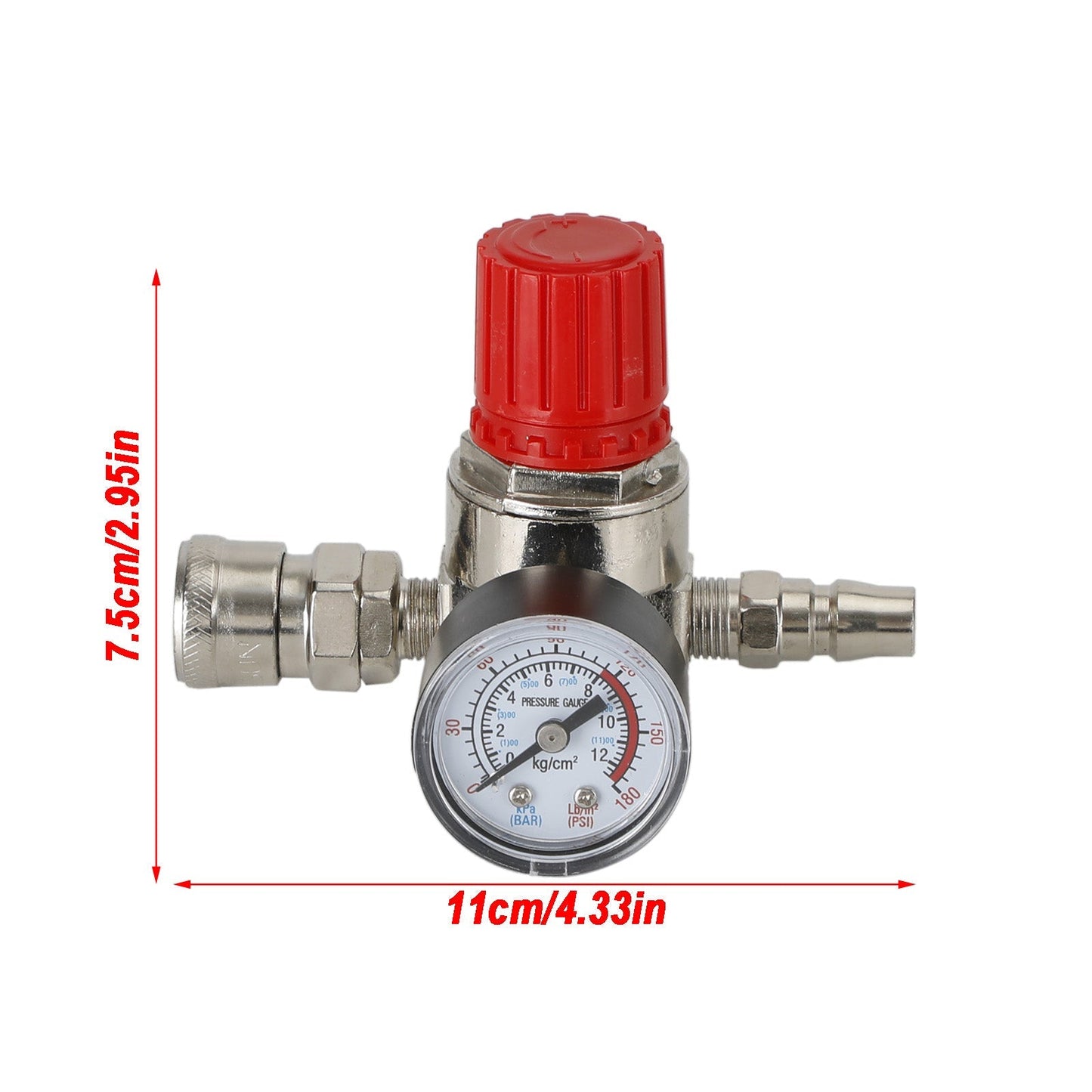 Air Compressor 1/4" Regulator Pressure Gauge Switch Valve Control 175 Psi Generic