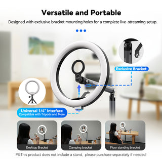 Mobile Video Live Broadcast Bracket Ring Fill Light Three Levels Remote Controll