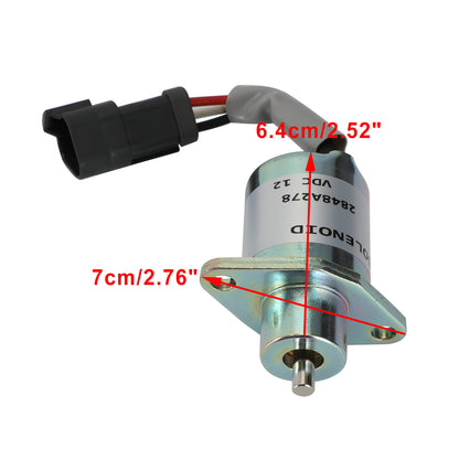 2848A278 Fuel Shutoff Solenoid For Caterpillar Skid Steer 246 216 226 Generic