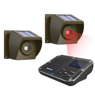 Solar Outdoor Powered Driveway Alarms Anti-Theft Wireless For Fish Pond Orchard