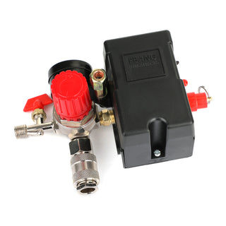 90-120 PSI Air Compressor Pressure Switch & Manifold Regulator with Gauge