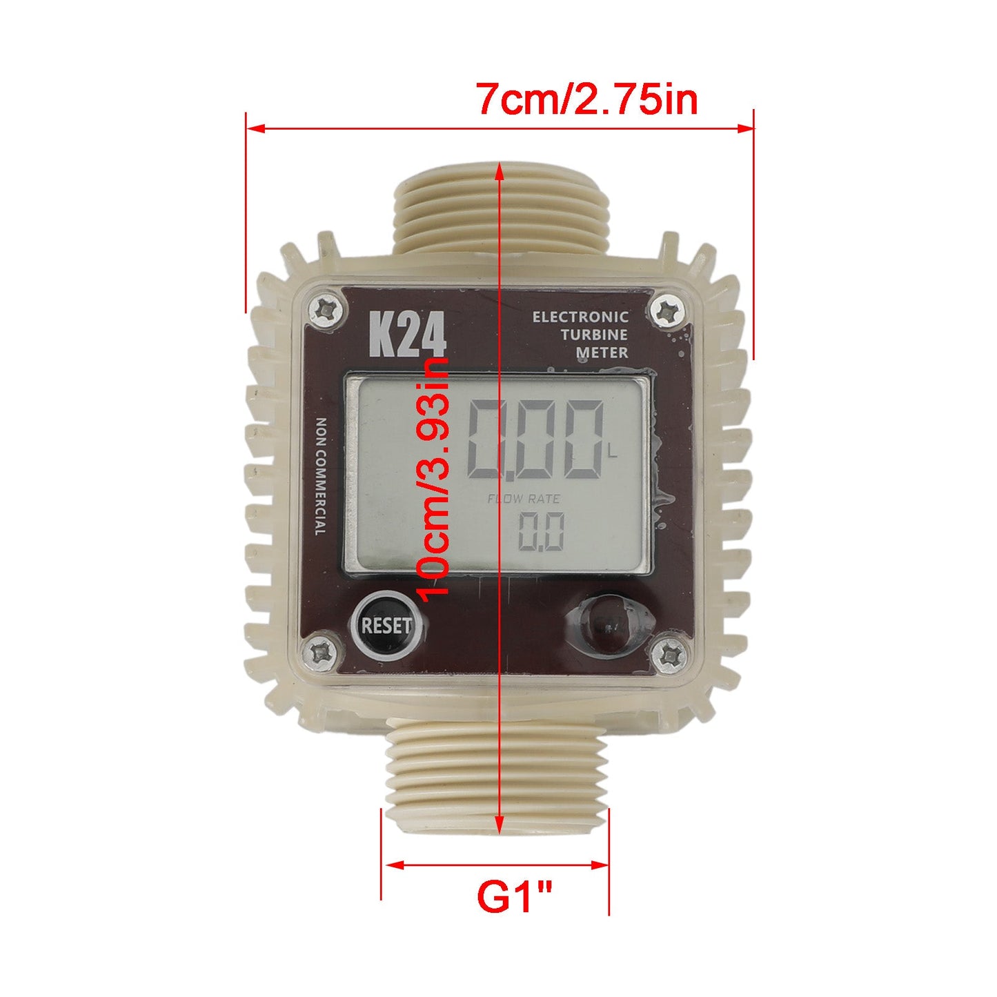 K24 Turbine Digital Diesel Oil Fuel Flow Meter Tester For Chemicals Liquid Water Generic