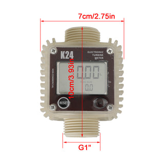 K24 Diesel Oil Fuel Turbine Flow Meter For Chemical Liquid Water Measuring Tools