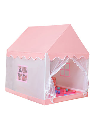Assembly Tent with Metal Frame Kids Indoor Play Tent for Boys & Girls Optional Star Lights & Mat Portable Children’s Playhouse with Carry Bag Pink Mesh Window