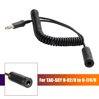 7.1mm Plug Extension Cable Tactical Headphone for TAC-SKY U-92A/U to U-174/U