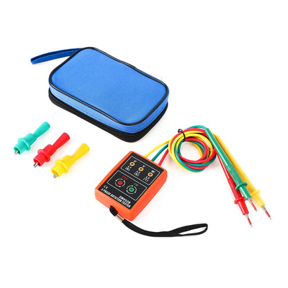 3 Phase Sequence Rotation Tester Indicator Detector Meter LED Buzzer Tool Kit Generic