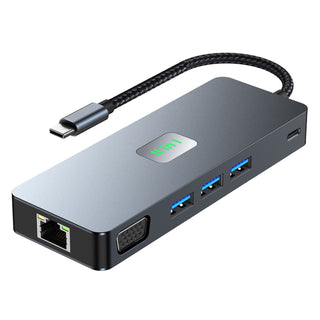 11 in 1 TYPE-CtoRJ45 Gigabit USB3.2 HDMI DP+SD/TF 3.5mm Audio VGA PD100W MacBook