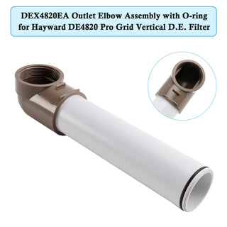 DEX4820EA Outlet Elbow Assembly with O-ring for Hayward DE4820 Pro Grid Vertical D.E. Filter