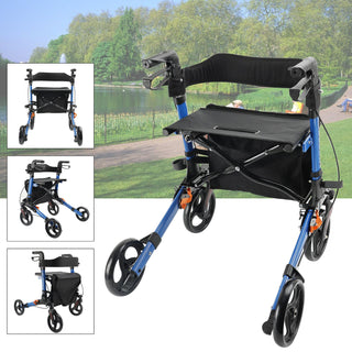 Rollator Walker with 4 Wheels – Lightweight, Foldable, Adjustable
