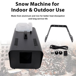 1500W Snow Machine with Wired Remote – Snowflake Maker for Christmas Parties & Stage Effects Weddings