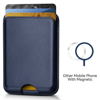 Magnetic Card Holder MagSafe Wallet 3 Card Holder RFID Protection iPhone Wallet Magnetic Strength Vegan Leather for iPhone 17/16/15/14/13/12 Series and Selected Samsung Devices