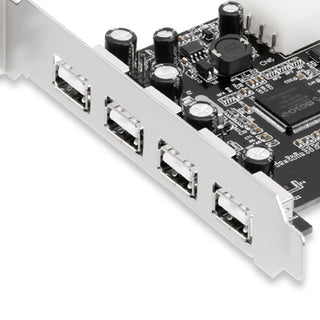 HUB PCIE to USB2.0 Expansion Card Moschip Desktop Adapter Card 4PIN Power Supply