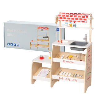 Kid Pretend Medical Clinic Stand Simulation Toy Set With 22 Accessories Ages 3+ US