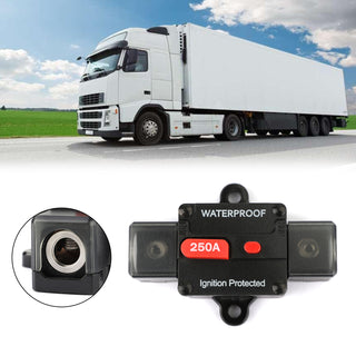 250A Circuit Breaker Ignition Inline Automatic Reset Fuse For Car Audio Marine 250A AMP Circuit Breaker Ignition Inline Replace Reset Fuse For Car Audio Marine 250A Circuit Breaker Ignition Protected Inline Reset Replace Fuse For Car Marine