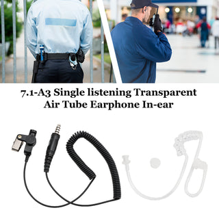 7.1-A3 Single listening Transparent Air Tube Earphone In-ear 7.1mm Headset