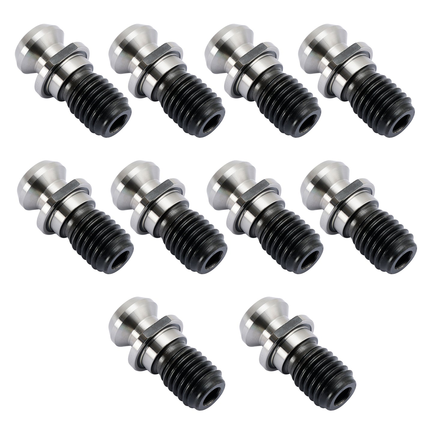 10Pcs CAT40 45° 0.740" Coolant Pull Stud Retention Knob For Mazak Fadal Silver