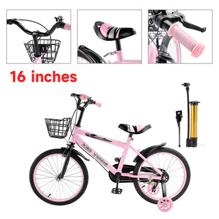 16 inch Kids Bike Adjustable Seat Girls  w/ Auxiliary Wheels