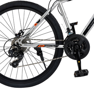 27.5 inch wheels 27 speed double disc brake mountain bike MTB Silver