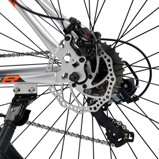 27.5 inch wheels 27 speed double disc brake mountain bike MTB Silver