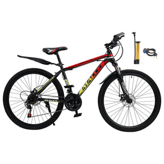 26 inch Mountain Bike Adult Spoke Wheel 24 Speed MTB w/ fender