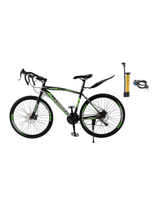 27-Speed Road Bike with Disc Brakes & Stylish Suspension 26"