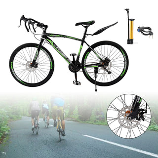 27-Speed Road Bike with Disc Brakes & Stylish Suspension 26"