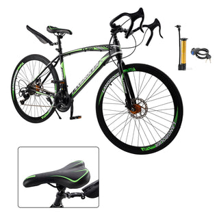 27-Speed Road Bike with Disc Brakes & Stylish Suspension 26"