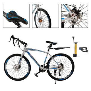 26 inch 27 Speed Road Bike Racing Bicycle Carbon Steel 700C For Adult