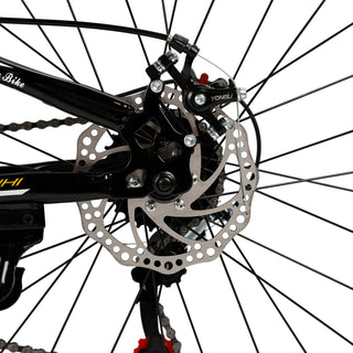26-Inch Full Suspension Mountain Bike – 21-Speed Bicycle with Thumb Shifter for Teens & Adults