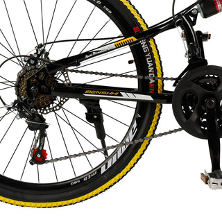 26-Inch Full Suspension Mountain Bike – 21-Speed Bicycle with Thumb Shifter for Teens & Adults