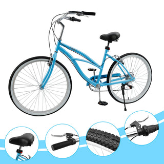 26 inch 7 Speed Urban Lady Girl's Beach Cruiser Bike Women's