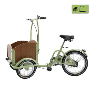 Folding Tricycle Cart Reverse Cream w/ Basket Pet Dog Adult