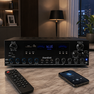 3000W Stereo HiFi Power Amplifier 5.1-Channel Home Karaoke Bluetooth Amplifier